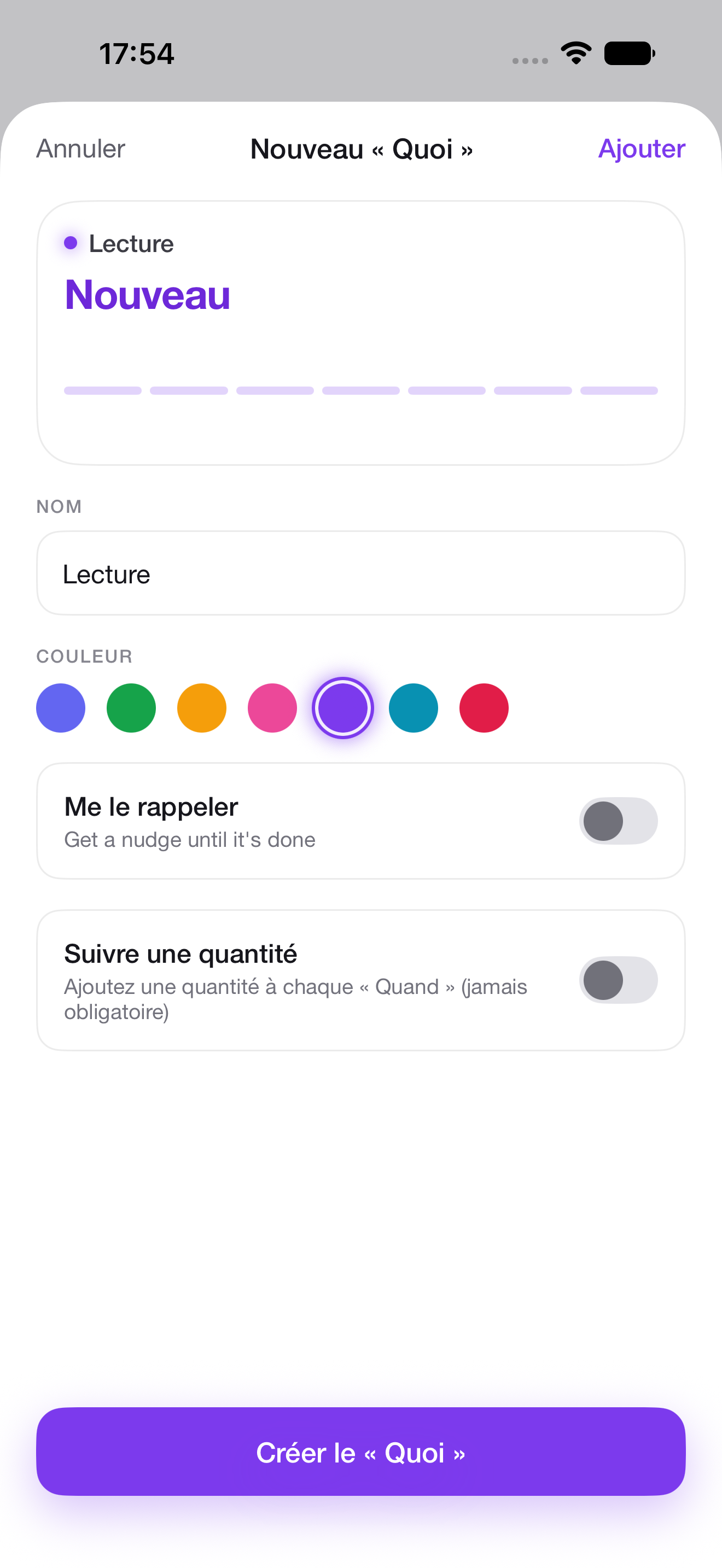 Création d'un nouveau tracker dans Many+